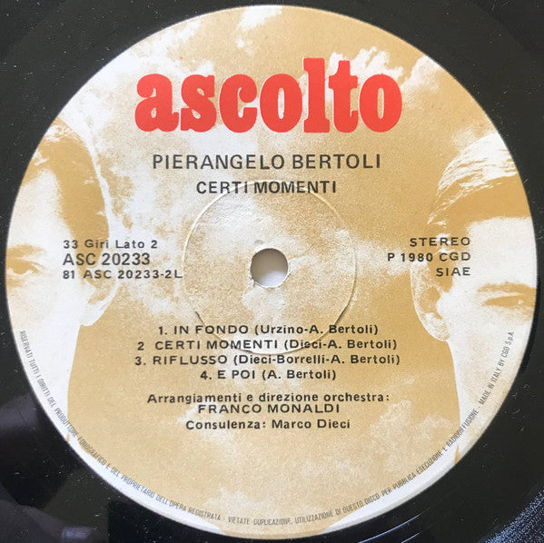 Pierangelo Bertoli - Certi Momenti