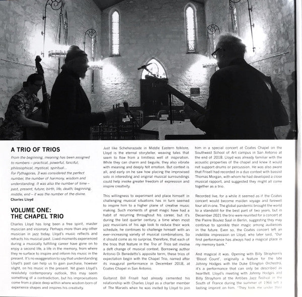 Charles Lloyd - Trios: Chapel (nuovo)