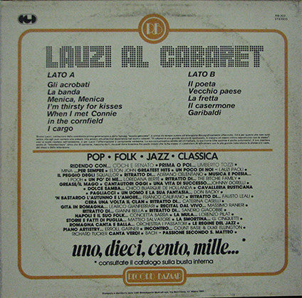 Bruno Lauzi - Lauzi Al Cabaret
