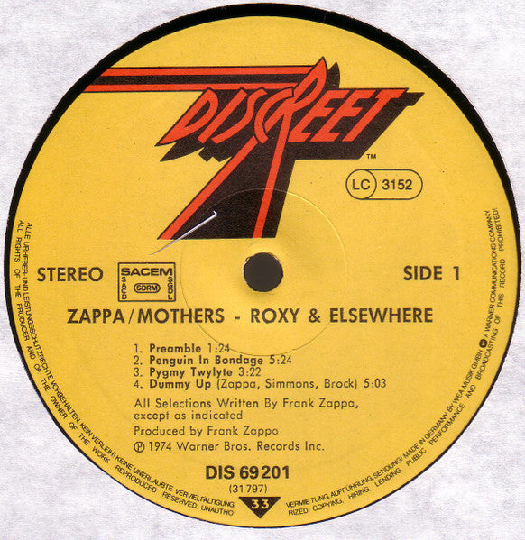 Frank Zappa - Roxy & Elsewhere
