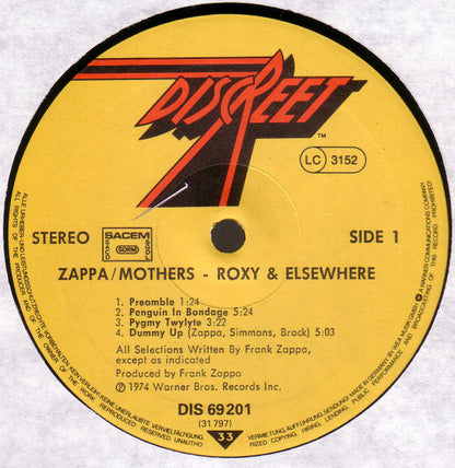 Frank Zappa - Roxy & Elsewhere