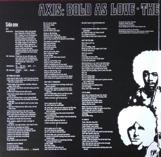 The Jimi Hendrix Experience - Axis: Bold As Love (nuovo)