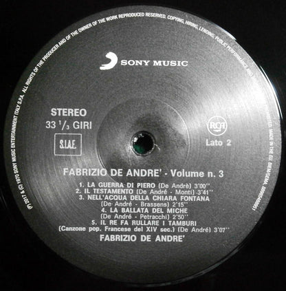 Fabrizio De André - Volume N. 3 (nuovo)