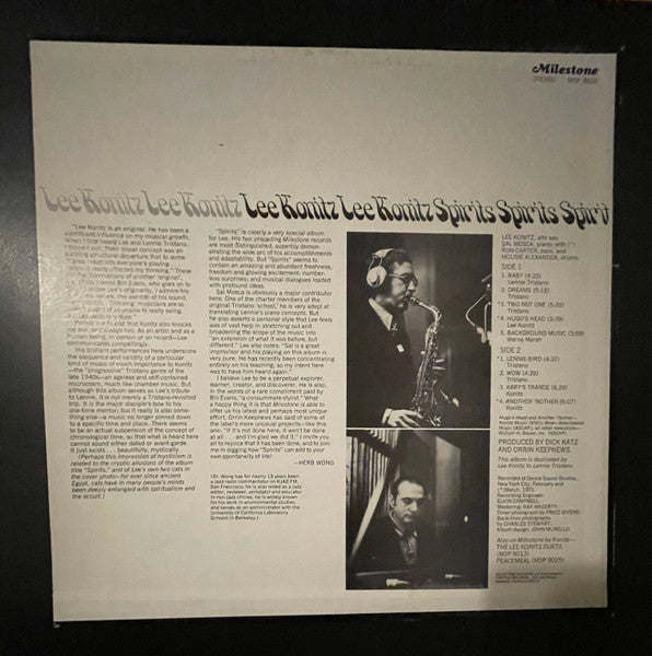 Lee Konitz - Spirits