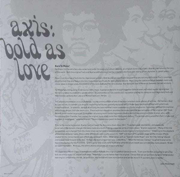 The Jimi Hendrix Experience - Axis: Bold As Love (nuovo)