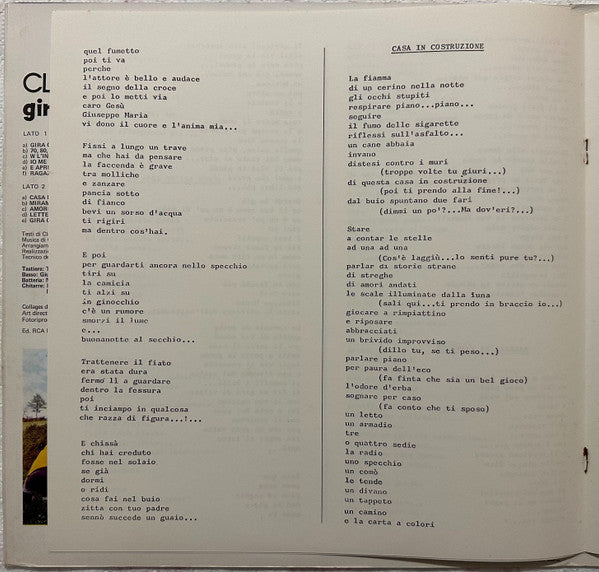 Claudio Baglioni - Gira Che Ti Rigira Amore Bello