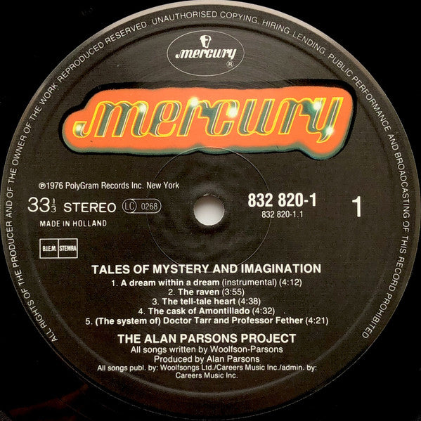 The Alan Parsons Project - Tales Of Mystery And Imagination - Edgar Allan Poe