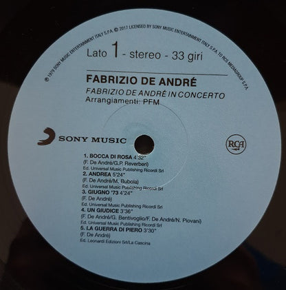 Fabrizio De André - In Concerto - Arrangiamenti PFM