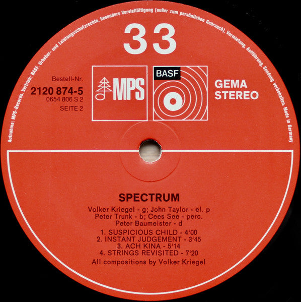 Volker Kriegel - Spectrum