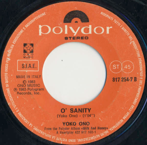 John Lennon - Nobody Told Me / O' Sanity (7")