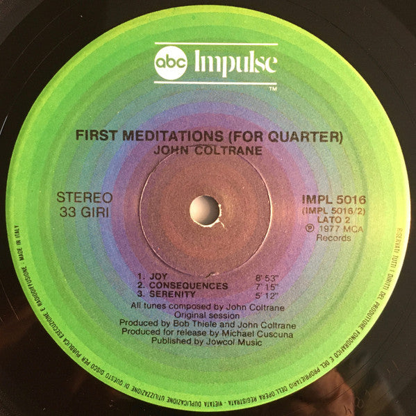 John Coltrane - First Meditations (For Quartet)