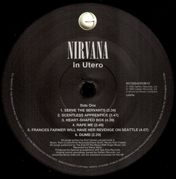 Nirvana - In Utero (nuovo)