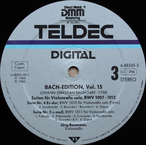 Johann Sebastian Bach - Die Suiten Für Violoncello Solo = The Suites For Solo Cello = Les Suites Pour Violoncelle Seul