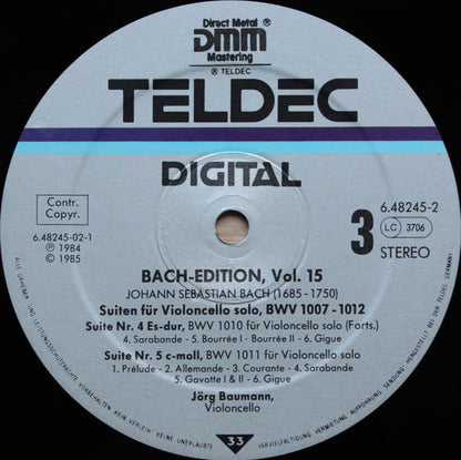 Johann Sebastian Bach - Die Suiten Für Violoncello Solo = The Suites For Solo Cello = Les Suites Pour Violoncelle Seul