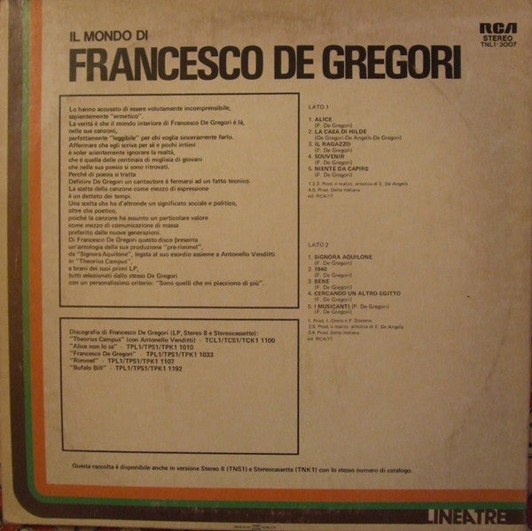 Francesco De Gregori - Il Mondo Di Francesco De Gregori