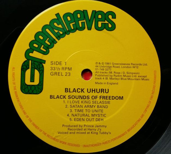 Black Uhuru - Black Sounds Of Freedom (nuovo)