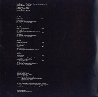 Eric Dolphy - Berlin Concerts