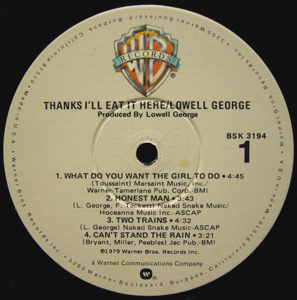 Lowell George - Thanks I'll Eat It Here