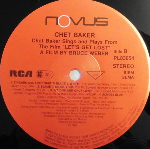 Chet Baker - Chet Baker Sings And Plays From The Film "Let's Get Lost"