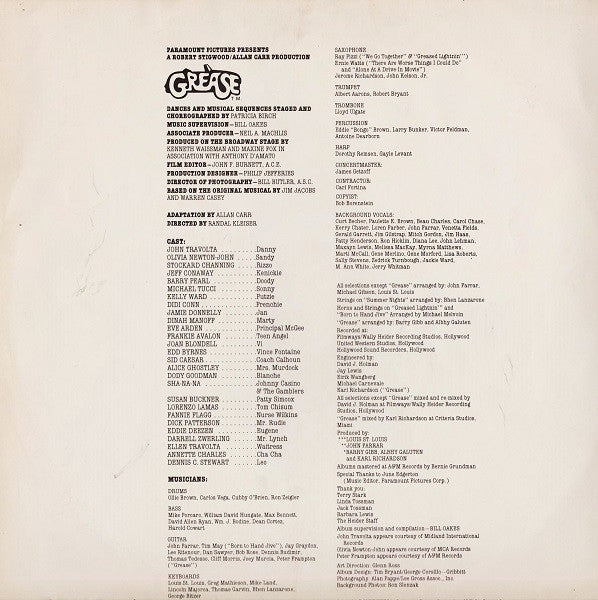 Various - Grease (The Original Soundtrack From The Motion Picture)