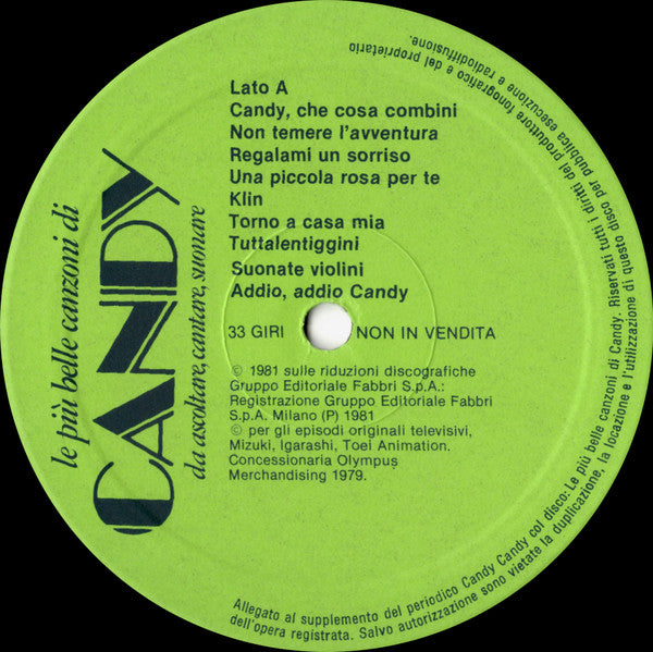 Le Più Belle Canzoni Di Candy (Da Ascoltare, Cantare, Suonare)