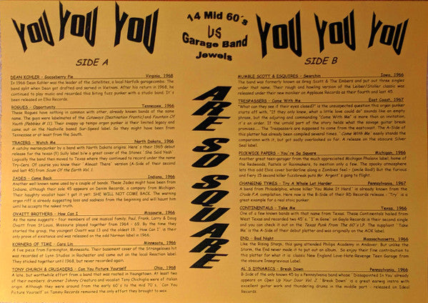Various - You're So Square (14 Mid Sixties US Garage Band Jewels)
