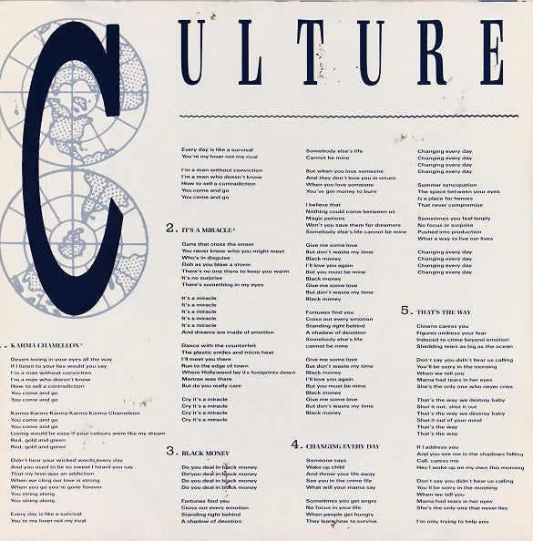 Culture Club - Colour By Numbers