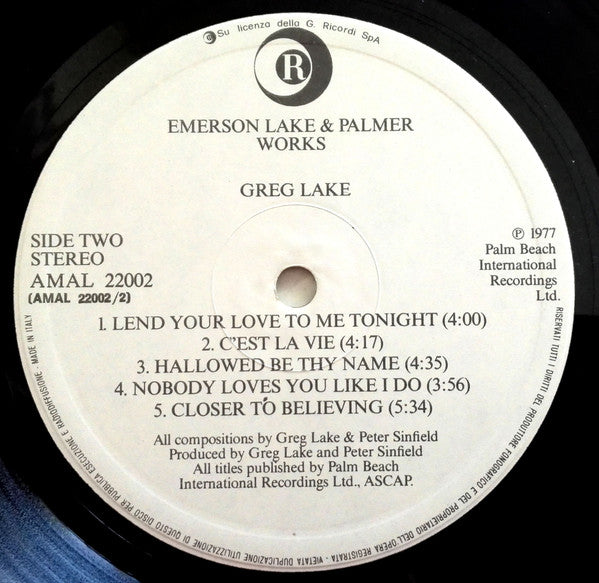 Emerson, Lake & Palmer - Works (Volume 1)