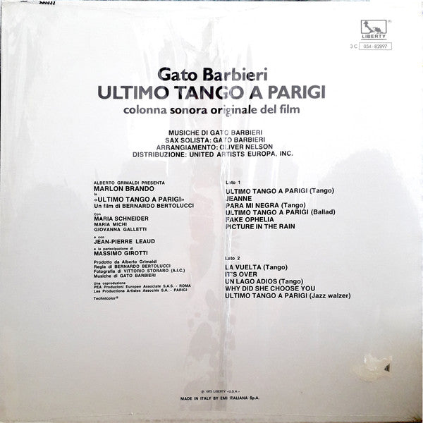 Gato Barbieri - Ultimo Tango A Parigi (Colonna Sonora Originale Del Film)