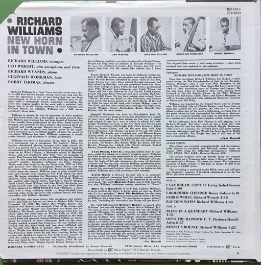 Richard Williams - New Horn In Town