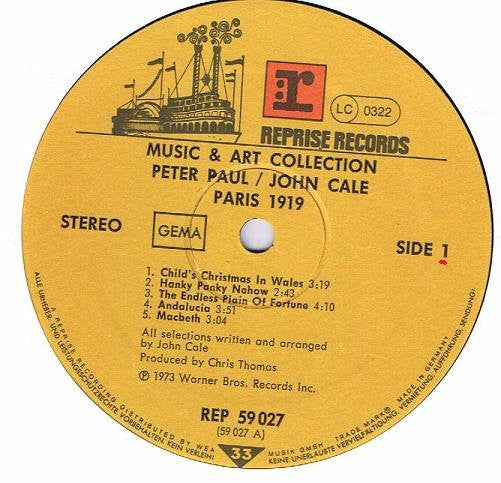 John Cale - Paris 1919 - Music & Art Collection