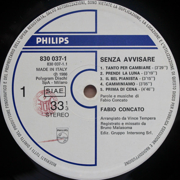 Fabio Concato - Senza Avvisare