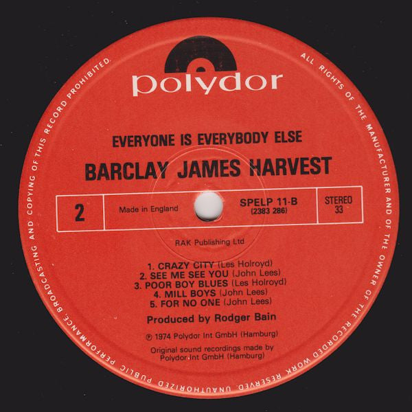 Barclay James Harvest - Everyone Is Everybody Else