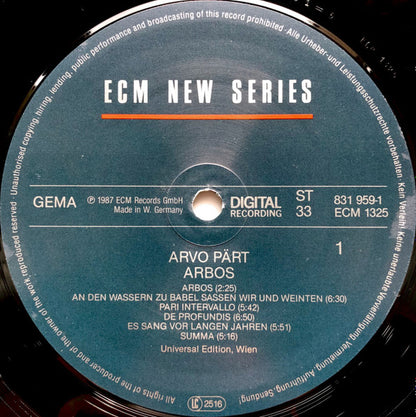 Arvo Pärt - Arbos