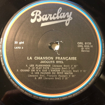 Jacques Brel - La Chanson Francaise