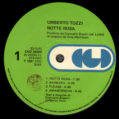 Umberto Tozzi - Notte Rosa