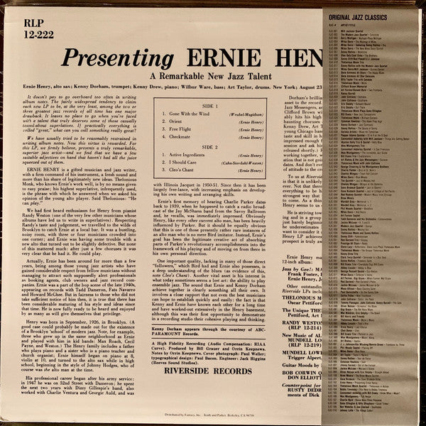 Ernie Henry - Presenting Ernie Henry