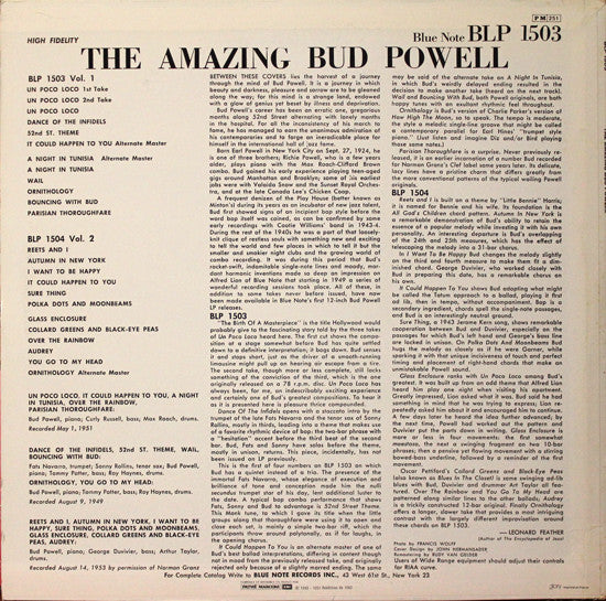 Bud Powell - The Amazing Bud Powell, Volume 1