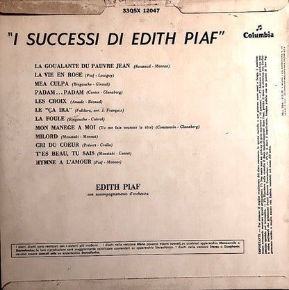 Edith Piaf - I Successi Di Edith Piaf
