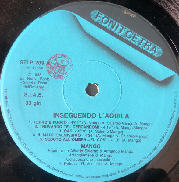 Mango - Inseguendo L'Aquila