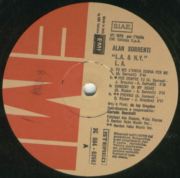 Alan Sorrenti - L.A. & N.Y.