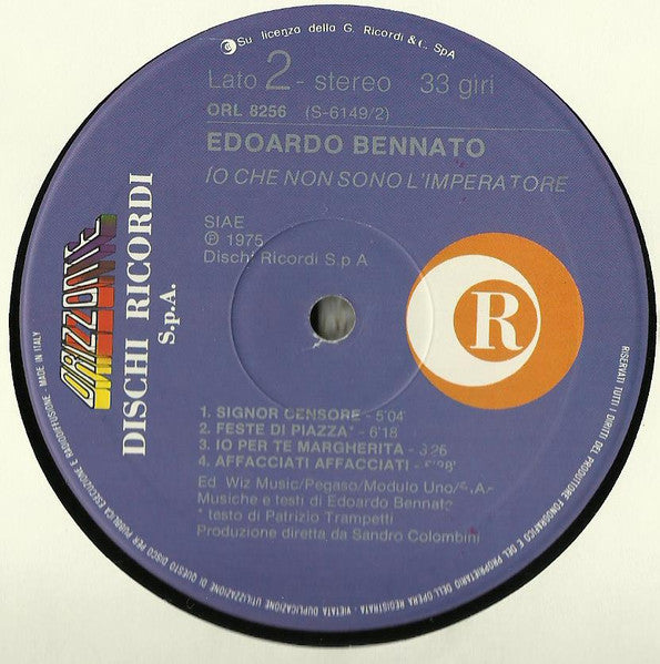 Edoardo Bennato - Io Che Non Sono L'Imperatore