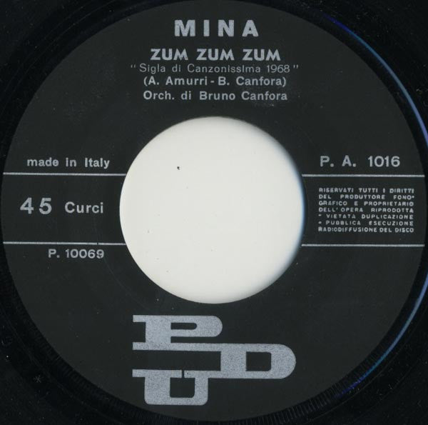Mina - Zum Zum Zum / Sacumdì Sacumdà (7")