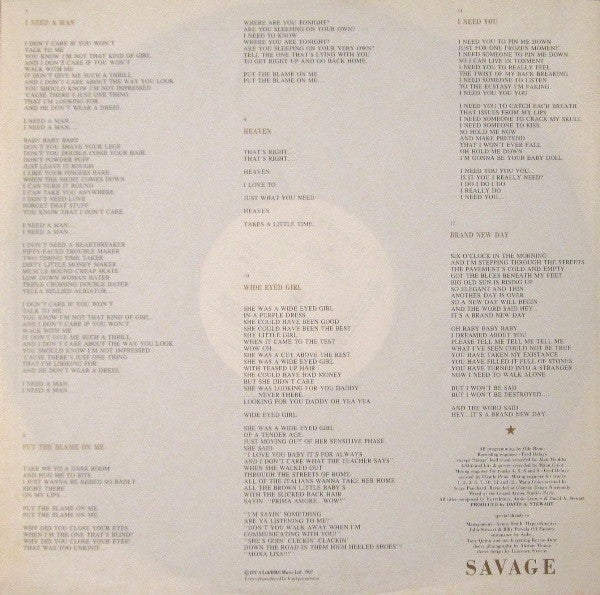 Eurythmics - Savage