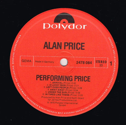 Alan Price - Performing Price