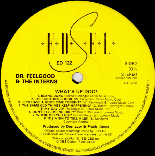 Dr. Feelgood & The Interns - What's Up Doc?