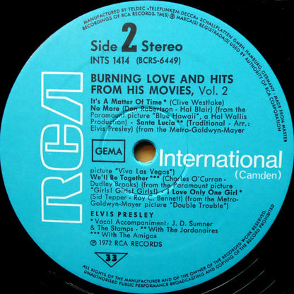Elvis Presley - Burning Love And Hits From His Movies, Vol. 2