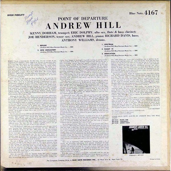 Andrew Hill - Point Of Departure