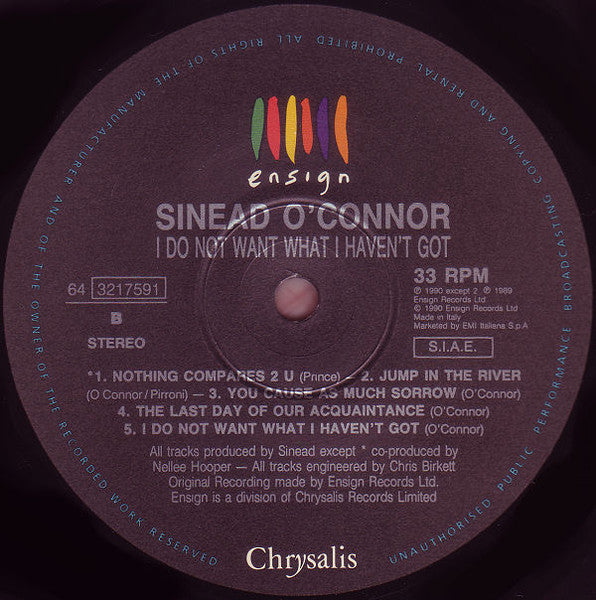 Sinéad O'Connor - I Do Not Want What I Haven't Got