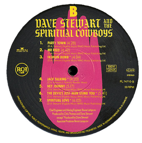 Dave Stewart And The Spiritual Cowboys - Dave Stewart And The Spiritual Cowboys